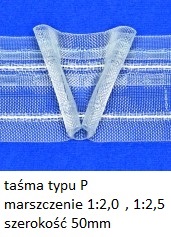 TAŚMY MARSZCZĄCE DO FIRAN, ZASŁON