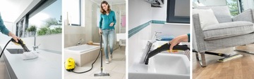 Пароочиститель Karcher SC 3 EasyFix 1900 Вт, швабра для пароочистителя для швов пола, плитки