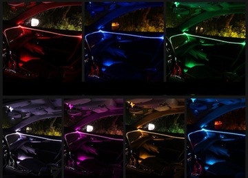 5M 6M EL WIRE ВОЛОКОННО-ОПТИЧЕСКИЙ СВЕТОДИОД RGB AMBIENT PILOT ПРИЛОЖЕНИЕ