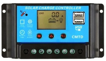 Хороший аккумулятор ЗАРЯДКА РЕГУЛЯТОРА 10А СОЛНЕЧНАЯ 12В 24В USB ШИМ ПАНЕЛЬ