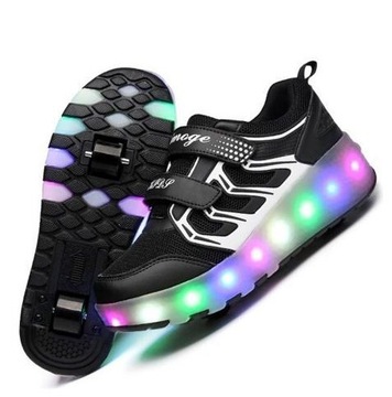 BUTOROLKI BUTY LED Z KÓŁKAMI WROTKI ROLKI