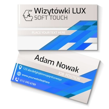 WIZYTÓWKI LUX 100szt 350g DWUSTRONNE SOFT-TOUCH