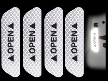 2 светоотражающие открытые наклейки для светоотражающих элементов на дверях автомобиля