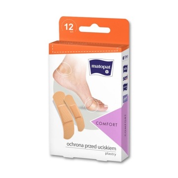 Plastry z opatrunkiem Comfort Matopat- Mix 12szt.