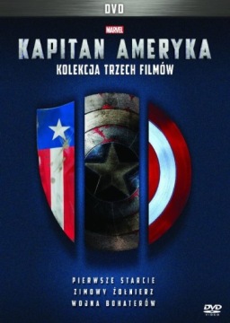 KAPITAN AMERYKA TRYLOGIA Kolekcja 3 Filmów 3DVD PL