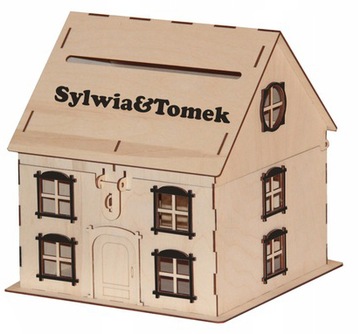 Drewniany Domek na koperty Ślub Wesele Rustykalne