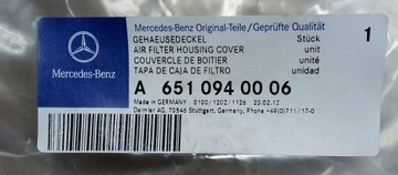 ORIGINÁLNÍ MERCEDES KRYT FILTRU VZDUCHU E TŘÍDA