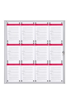Gablota informacyjna 12xA4 - Tablica ogłoszeniowa