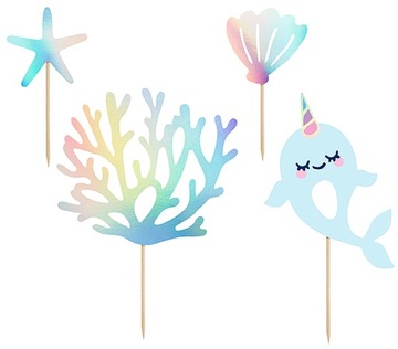 TOPPER NA TORT PIKERY NARWAL MERMAID SYRENKA-6628