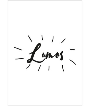 Plakat Harry Potter - Lumos - biały - A3