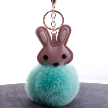 POMPON KRÓLIK KEYCHAIN BRELOK FUTERKO NOWOŚĆ !