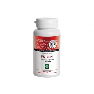 Pu-erh Czerwona Herbata z Chromem 100 kaps.
