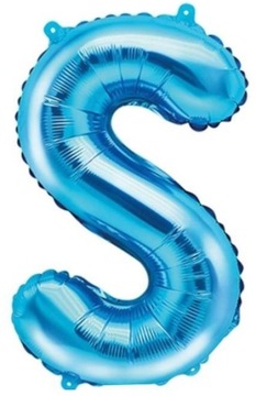 Balon Literka Litera S Urodziny Niebieska 40cm