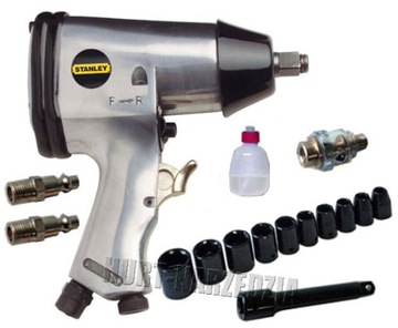 KLUCZ pneumatyczny udarowy 1/2'' + NASADKI STANLEY