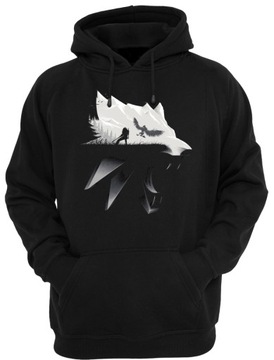 Wiedźmin 3: Wolf Silhouette Bluza z kapturem 152cm