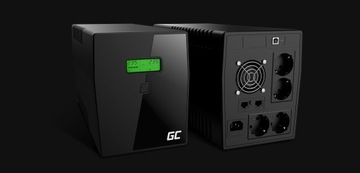 ИБП ИБП 2000 ВА, 1200 Вт, ЖК-дисплей + ПРОГРАММА ИБП GREEN CELL GC