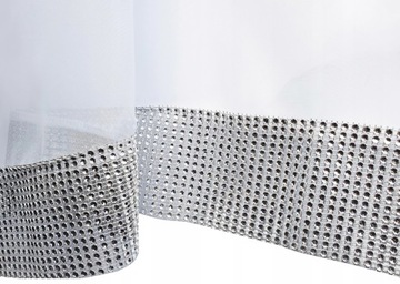 ГОТОВАЯ ШТОРА 150х400 ГОЛОС ЦИРКОНИЙ БРИЛЛИАНТЫ ЛЕНТА