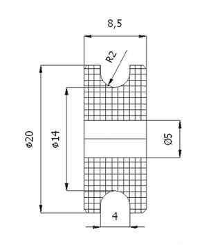 fi 20 ROLKI NA LINKĘ fi 4 BLOCZKI ROLKA SZOTY
