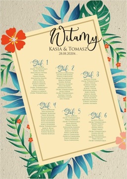 План свадебного стола для гостей свадьбы, доска 100х70.