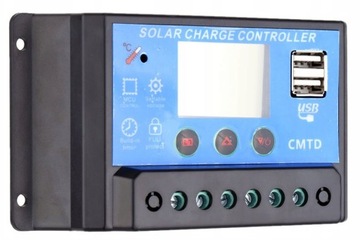 Хороший аккумулятор ЗАРЯДКА РЕГУЛЯТОРА 10А СОЛНЕЧНАЯ 12В 24В USB ШИМ ПАНЕЛЬ