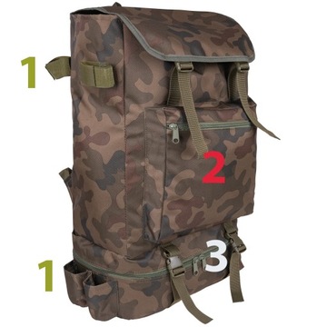 Рюкзак Cordura для рыбалки 80 л - Оливковый, Моро