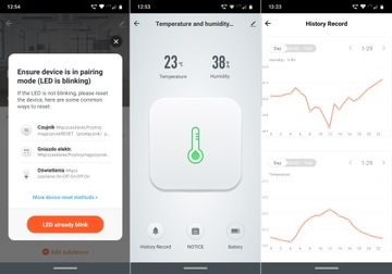 Czujnik temperatury wilgotności ZigBee TUYA Smart