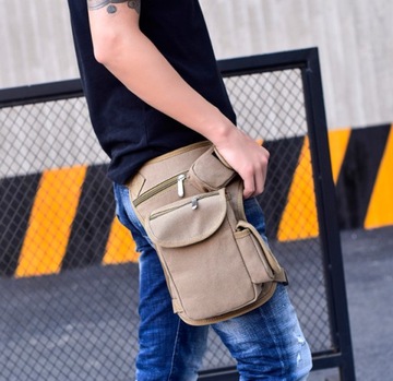 Стильная мужская мотоциклетная сумка на бедро.