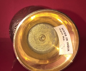 Старая ВАЗА латунная эмаль УНИКАЛЬНАЯ Индия 1960-е гг.