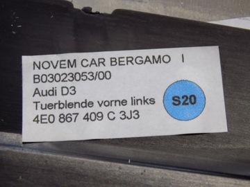 4E0867409C ДЕРЕВЯННАЯ НАКЛАДКА ДВЕРИ AUDI A8 D3