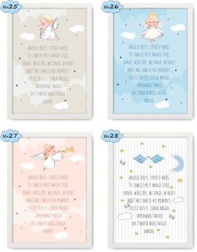 Картина, молитвенный плакат А3, АНГЕЛ БОЖИЙ + РАМА