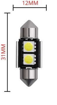 СВЕТОДИОДНАЯ ЛАМПА 2 SMD 5050 C5W C10W CANBUS 31мм
