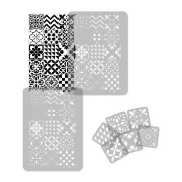 Трафарет для рисования ПОВТОРЯЕМЫЙ Многоразовый 59х95см ОБОИ Плитка ПЛИТКА