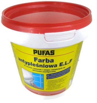 PUFAS ELF КРАСКА ПРОТИВОПЛЕСНЕВЕННАЯ, БЕЛАЯ 0,75л ДЛЯ ВЛАЖНЫХ ПОМЕЩЕНИЙ