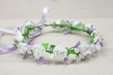 Венок для причастия БЕЛАЯ сирень винтаж первое причастие