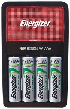ЗАРЯДНОЕ УСТРОЙСТВО ENERGIZER + 4 АККУМУЛЯТОРА R6 AA 2000 мАч
