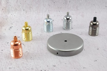 Металлическая розетка, стальная потолочная обшивка, светильник-паук в стиле ретро ЛОФТ своими руками 13см