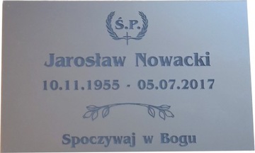 Tablica NA GRÓB nagrobna na cmentarz grawer 24x15