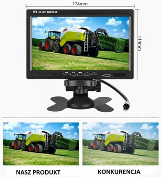 МОНИТОР 7 ДЮЙМОВ, 2X КАМЕРА ЗАДНЕГО НАПРАВЛЕНИЯ, WIFI АВТОБУС, TIR LED, НОЧНОЙ РЕЖИМ, РАССТОЯНИЕ ДО 30 МЕТРОВ