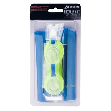 НАБОР MARTES ОЧКИ Шапочка для плавания JUNIOR КОМПЛЕКТ ДЛЯ ДЕТЕЙ СИНИЙ