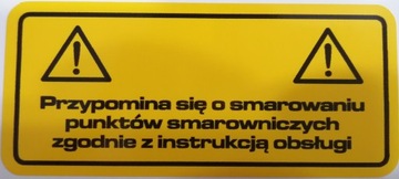 Naklejki BHP, piktogramy ostrzegawcze na maszyny