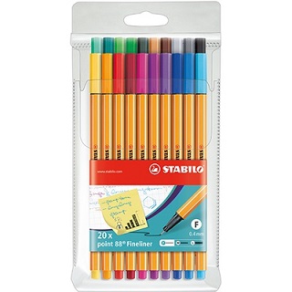 Cienkopis point 88 etui 20 szt ZESTAW STABILO 8820