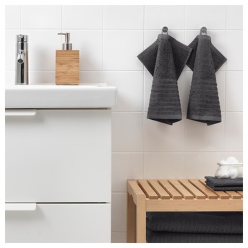 ПОЛОТЕНЦЕ ИКЕА ВОГШЁН 30Х30 4ШТ ТЕМНО-СЕРОЕ