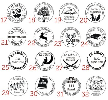 EXLIBRIS PIECZĄTKA EX LIBRIS STEMPEL COLOP Q43