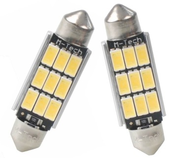 Светодиодная лампа C5W 41мм M-Tech CANBUS 9xLED OSRAM SMD5630 12В 5700К 1 шт.
