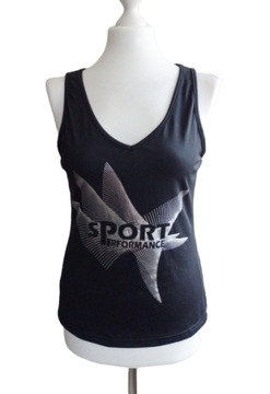 CRIVIT SPORTS CZARNA KOSZULKA SPORTOWA R. 36/38