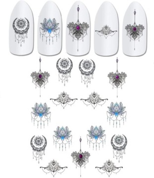 NAKLEJKI WODNE ORIGAMI CZARNE nr 990