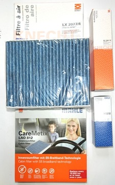 KNECHT MAHLE ZESTAW KPL 4 FILTRÓW OLEJU POWIETRZA + BMW F20 F21 F30 F31