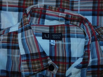 Armani Jeans koszula męska M 40 krata