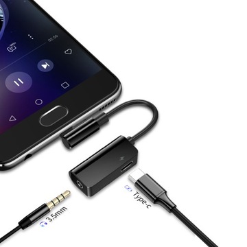 Baseus audio converter z USB-C na USB-C+mini-jack