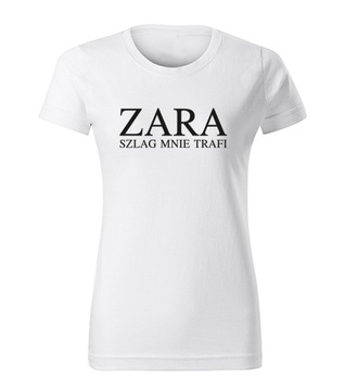 Koszulka T-Shirt ZARA szlag mnie trafi prezent M